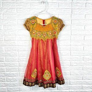 Try Me Beaded Sequined Embellished Formal Dress Made in India Girls Sz 32 Medium